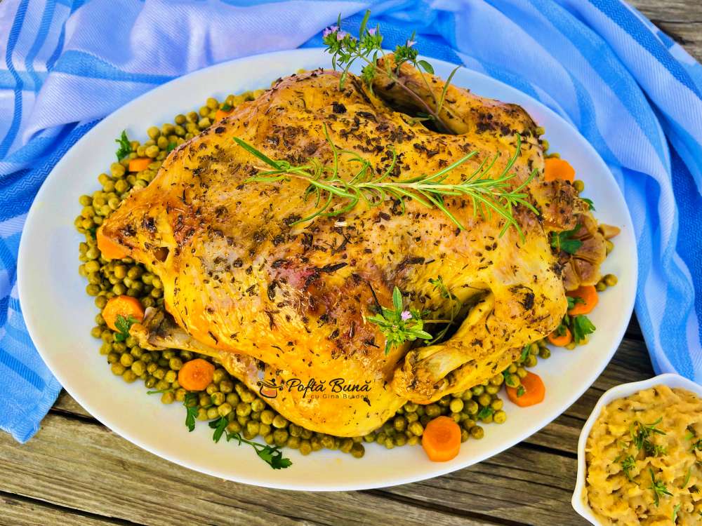 Pui cu 40 de catei de usturoi Pui cu 40 de catei de usturoi