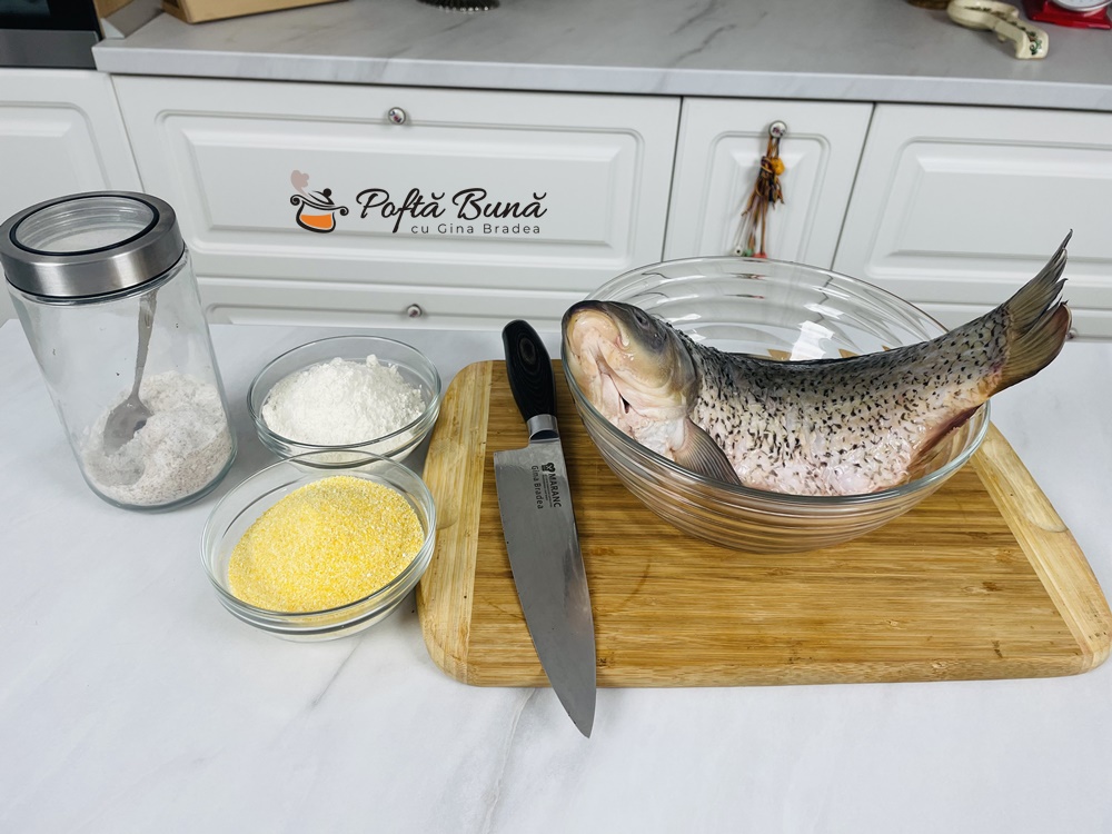 Crap prajit cu malai si faina alba Crap prajit cu malai si faina alba reteta gina bradea 2 - Crap prajit cu malai si faina alba