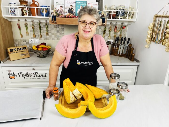 Dovleac copt la cuptor - dovleac placintar sau turcesc Dovleac copt la cuptor - dovleac placintar sau turcesc