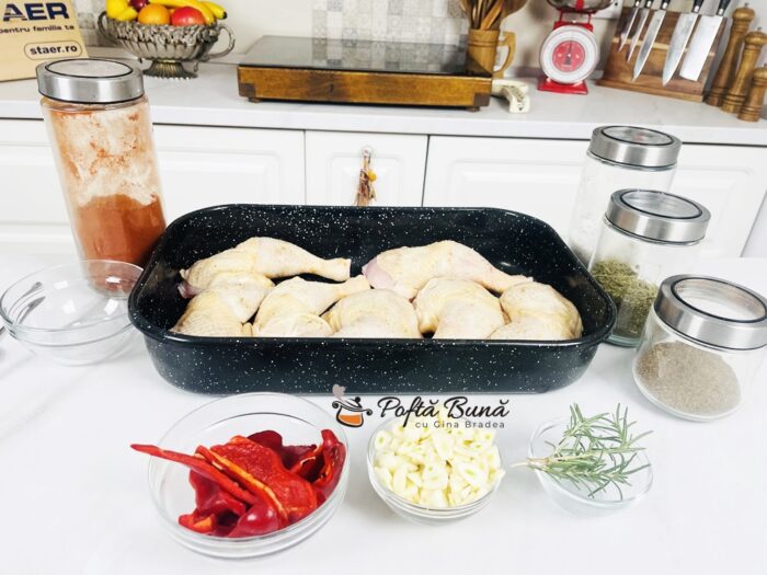 Ingrediente pentru reteta de pui la cuptor