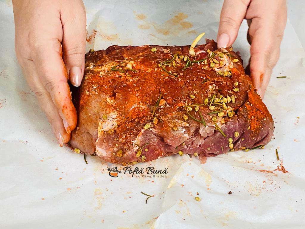 friptura de ceafa de porc reteta gina bradea 3 - Ceafa de porc la cuptor bucata intreaga, cu legume