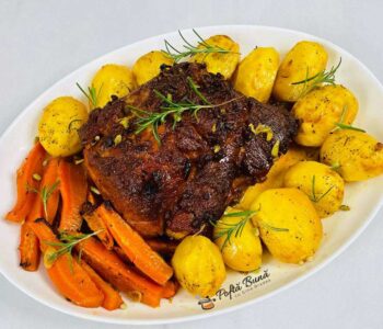 Ceafa de porc la cuptor bucata intreaga, cu legume Ceafa de porc la cuptor bucata intreaga, cu legume