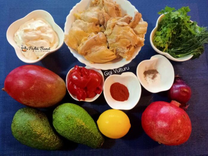 Salata de pui cu avocado si mango salata de pui cu avocado si mango reteta gina bradea 3 697x525 - Salata de pui cu avocado si mango