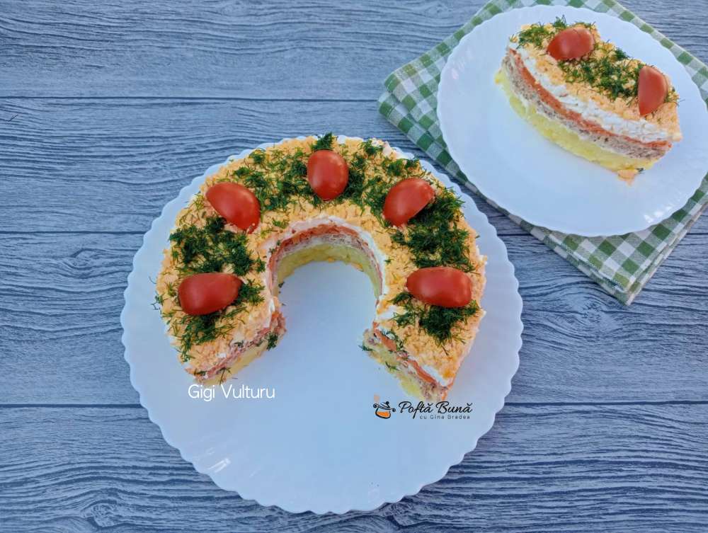 Salata Mimoza cu ton Salata Mimoza cu ton
