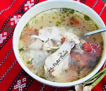 Ciorba de varza dulce cu aripioare de pui sau curcan