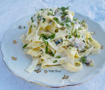 Index retete culinare paste cu somon afumat smantana gina bradea 9 350x300 - Index retete culinare