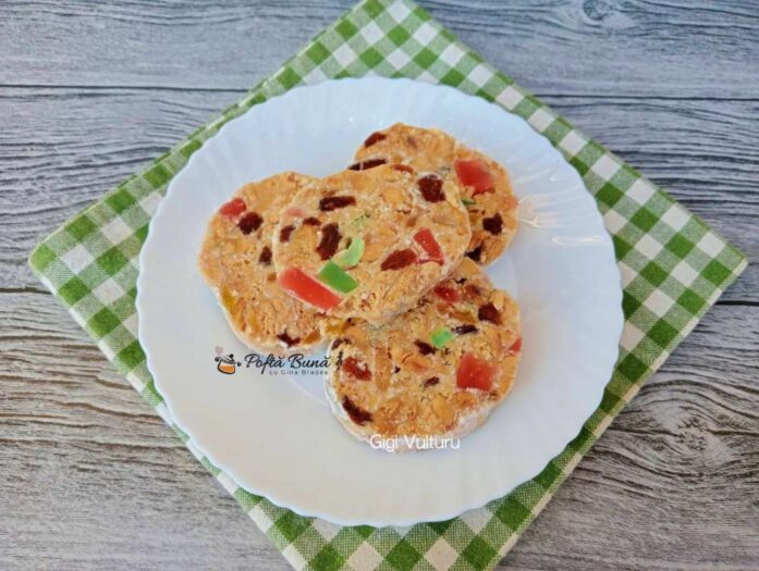 Salam de biscuiti cu ciocolata alba