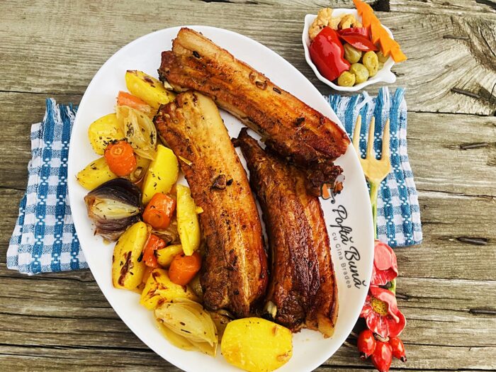 Coaste de porc la cuptor cu legume