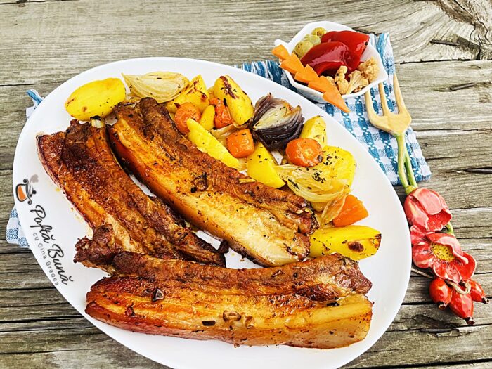 Coaste de porc la cuptor cu legume