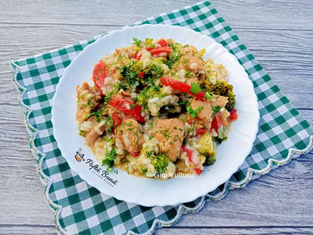 orez cu legume piept pui reteta gina bradea 1 - Orez cu legume si piept de pui