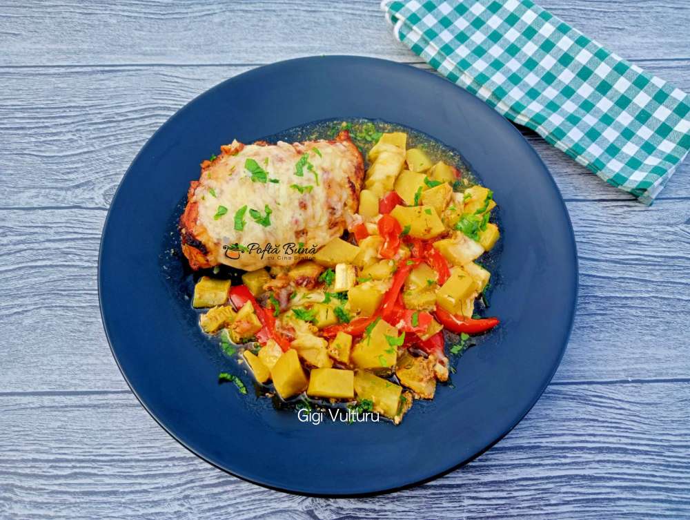 Pachetele din piept de pui cu legume la cuptor