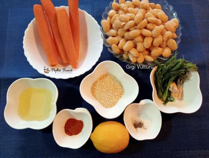 Crema de fasole cu morcovi copti crema fasole morcovi reteta gina bradea 4 697x525 - Crema de fasole cu morcovi copti