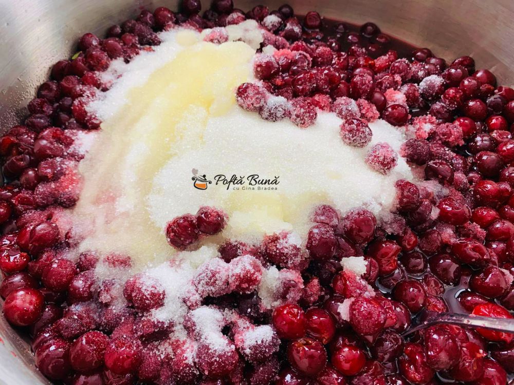 gem visine mere zahar putin indulcitor reteta gina bradea 1 - Gem de visine cu mere, zahar putin sau indulcitor