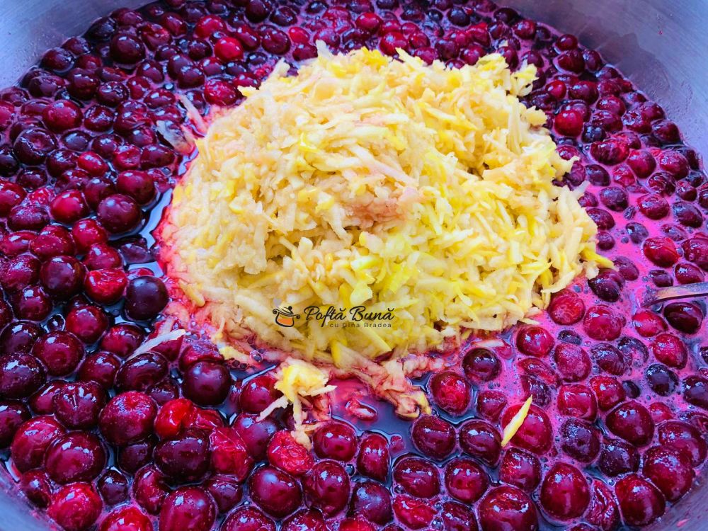 gem visine mere zahar putin indulcitor reteta gina bradea 7 - Gem de visine cu mere, zahar putin sau indulcitor