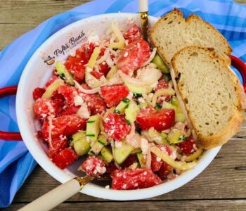 salata rosii castraveti branza reteta gina bradea 12 350x300 - Index retete culinare