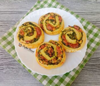 Index retete culinare spirale din foietaj cu spanac reteta gina bradea 5 350x300 - Index retete culinare