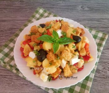 salata cartofi ardei copt branza crutoane reteta gina bradea 1 350x300 - Index retete culinare