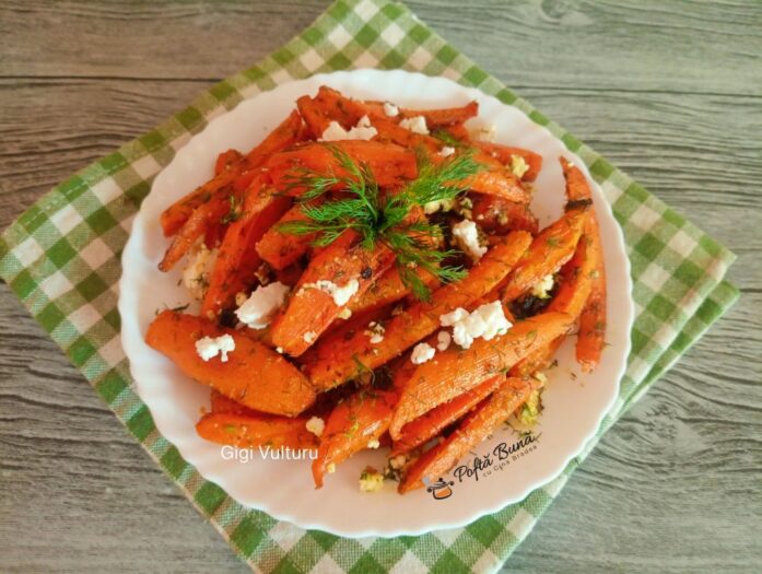 morcovi la cuptor reteta gina bradea 1 697x525 - Morcovi cu prosciutto sau bacon