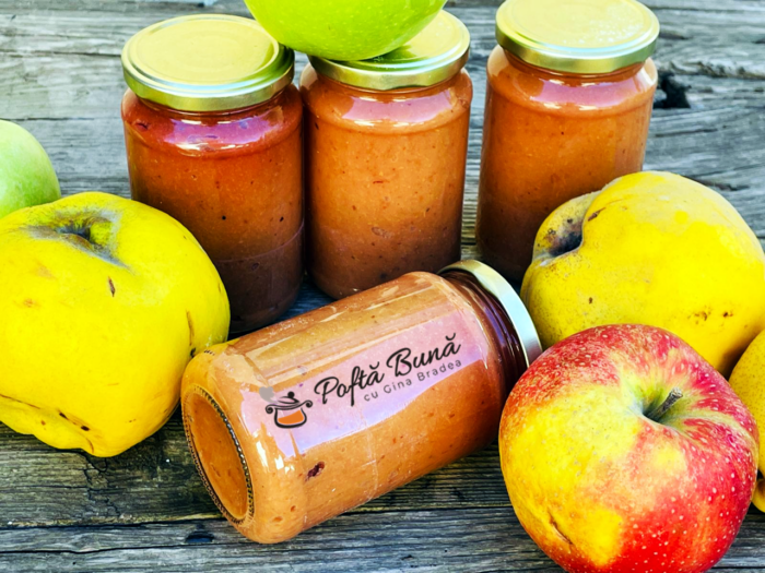 Marmelada din gutui, mere si pere fara zahar