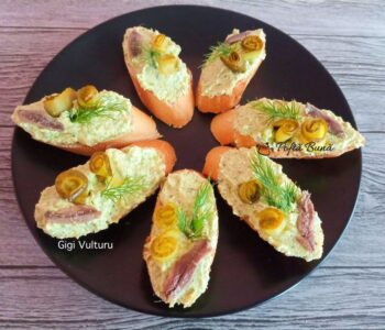 Index retete culinare sandvisuri cu ansoa reteta gina bradea 2 350x300 - Index retete culinare