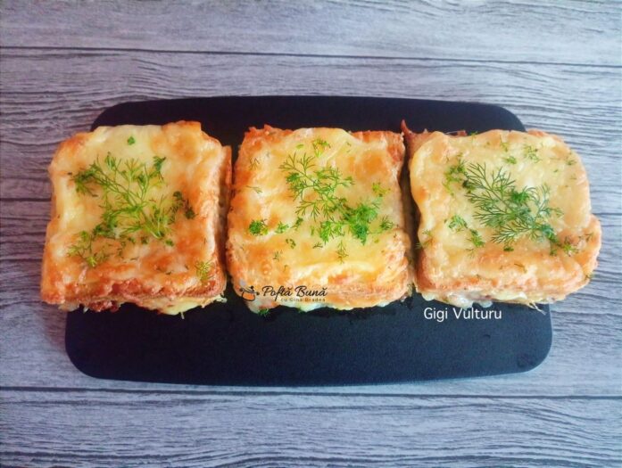 Sandvisuri cu piept de pui si cascaval sandvisuri mozzarella bacon reteta gina bradea 2 697x525 - Sandvisuri cu piept de pui si cascaval