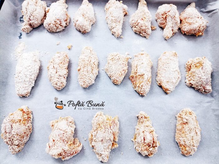 Aripioare de pui pane la cuptor 