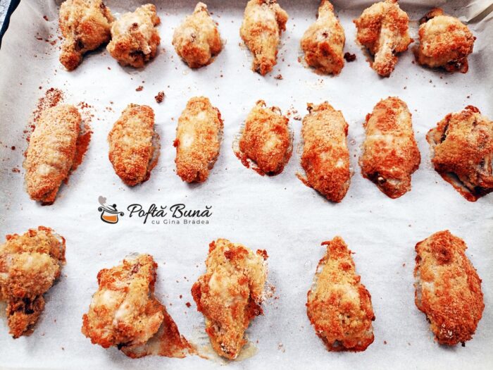 Aripioare de pui pane la cuptor 