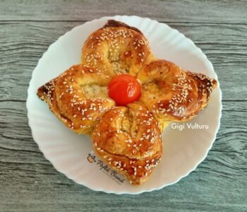 Index retete culinare flori foietaj crema branza reteta gina bradea 7 350x300 - Index retete culinare