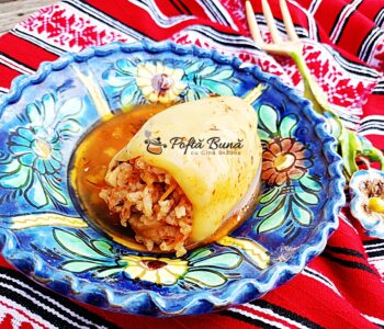 Ardei umpluti cu orez si ciuperci reteta de post