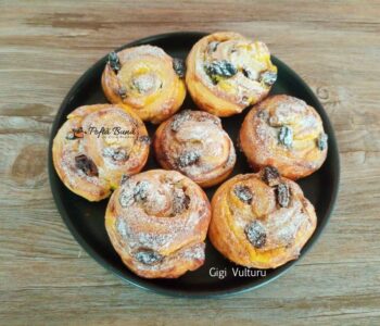 melci foietaj crema vanilie stafide reteta gina bradea 2 350x300 - Index retete culinare