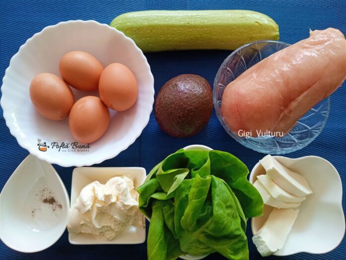 Omleta cu dovlecei, crema de branza si avocado Omleta cu dovlecei, crema de branza si avocado