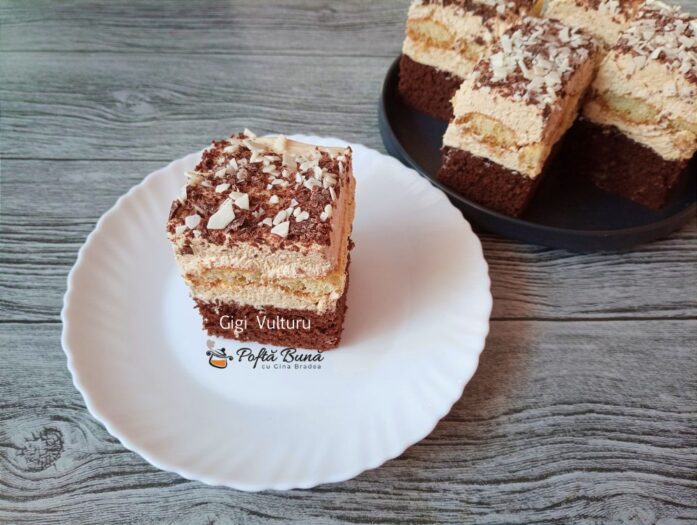 Prajitura cu cafea, piscoturi si mascarpone prajitura cafea piscoturi mascarpone reteta gina bradea 5 697x525 - Prajitura cu cafea, piscoturi si mascarpone