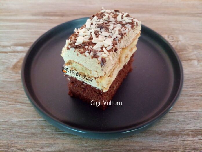 Prajitura cu cafea, piscoturi si mascarpone Prajitura cu cafea, piscoturi si mascarpone