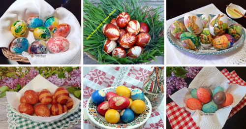 oua de pasti oua rosii paste 500x262 - Biscuiti cuib de Paste