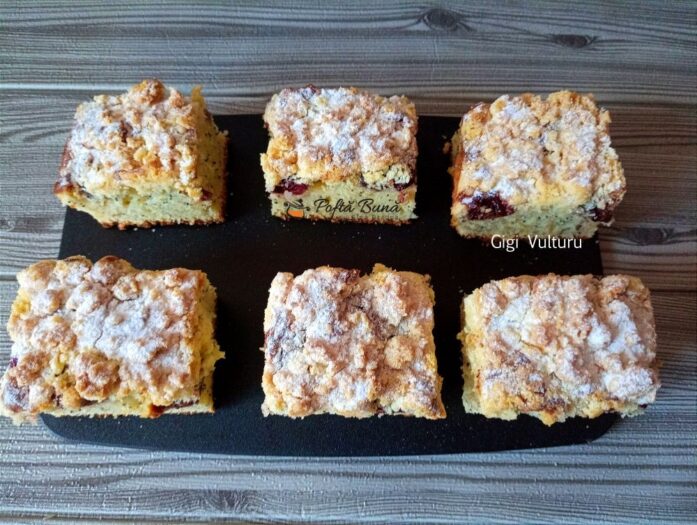 Prajitura cu cirese, mac si aluat fraged Prajitura cu cirese, mac si aluat fraged