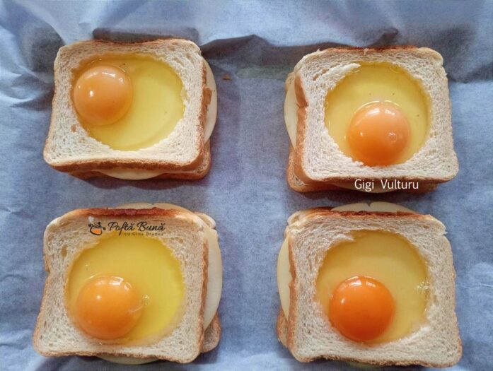 Sandvisuri cu oua la cuptor
