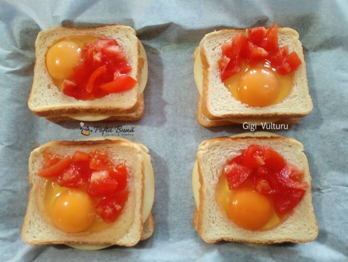 Sandvisuri cu oua la cuptor