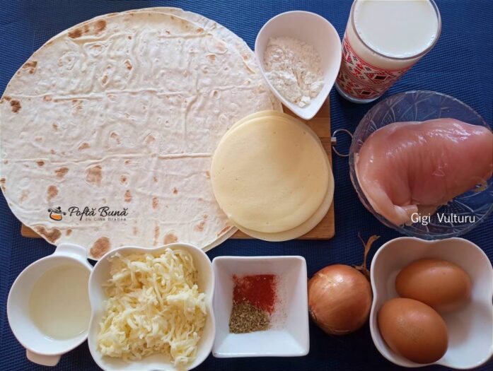 Quiche din lipii cu piept de pui Quiche din lipii cu piept de pui