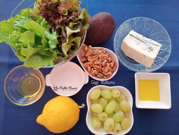 Salata de avocado cu nuci si gorgonzola Salata de avocado cu nuci si gorgonzola