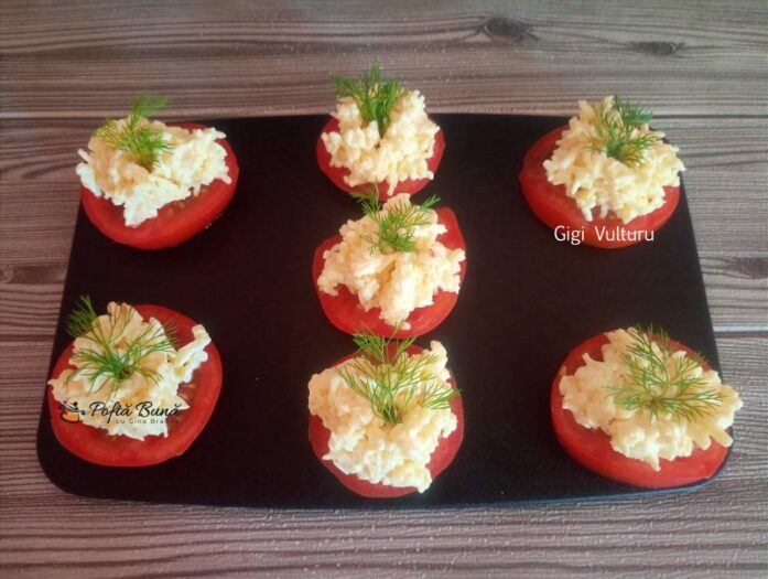 Aperitiv din rosii si mozzarella