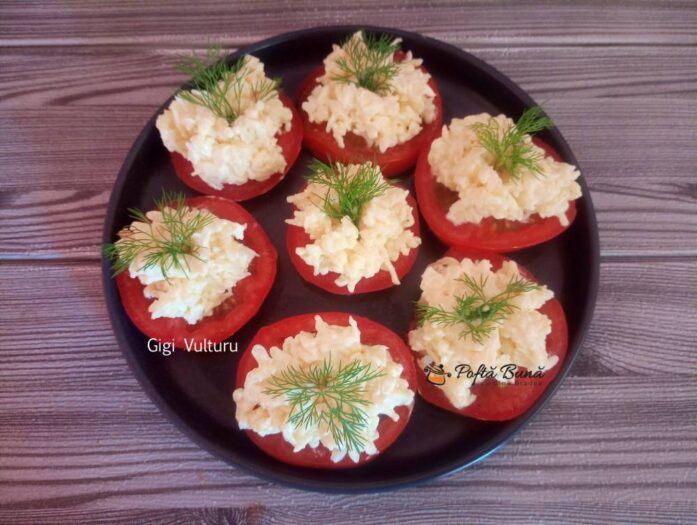 Aperitiv din rosii si mozzarella