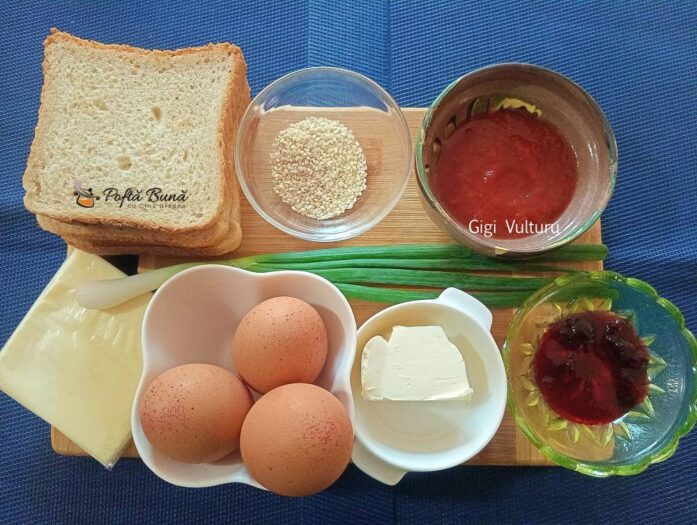 Paine toast cu oua in stil asiatic