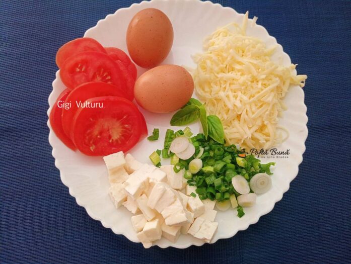 Vinete cu oua, rosii si mozzarella la cuptor Vinete cu oua, rosii si mozzarella la cuptor