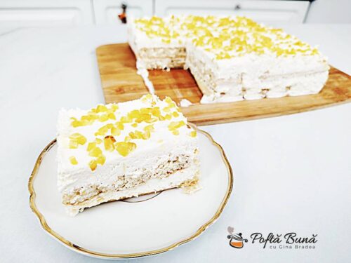 Prajitura cu iaurt si lamaie reteta fara coacere