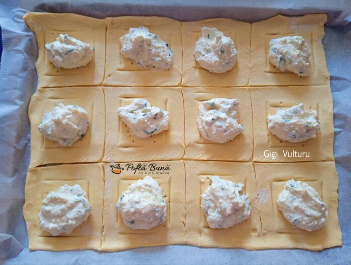 Mod de preparare - foietaj cu crema de branza si legume Mod de preparare - foietaj cu crema de branza si legume