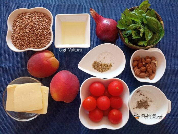 Salata din hrisca si piersici sau nectarine