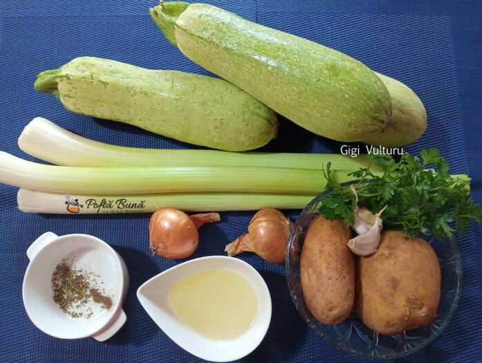 Supa crema de praz cu dovlecei supa crema praz dovlecei reteta gina bradea 2 697x525 - Supa crema de praz cu dovlecei