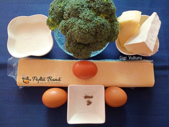 Tarta din foietaj cu branzeturi si broccoli