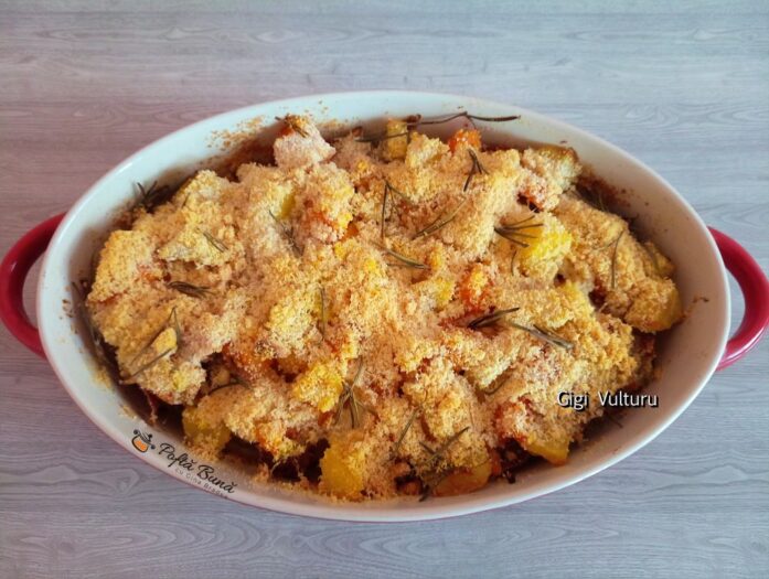 cartofi si dovleac la cuptor prosciutto cascaval reteta 2 697x525 - Cartofi si dovleac la cuptor cu prosciutto si cascaval