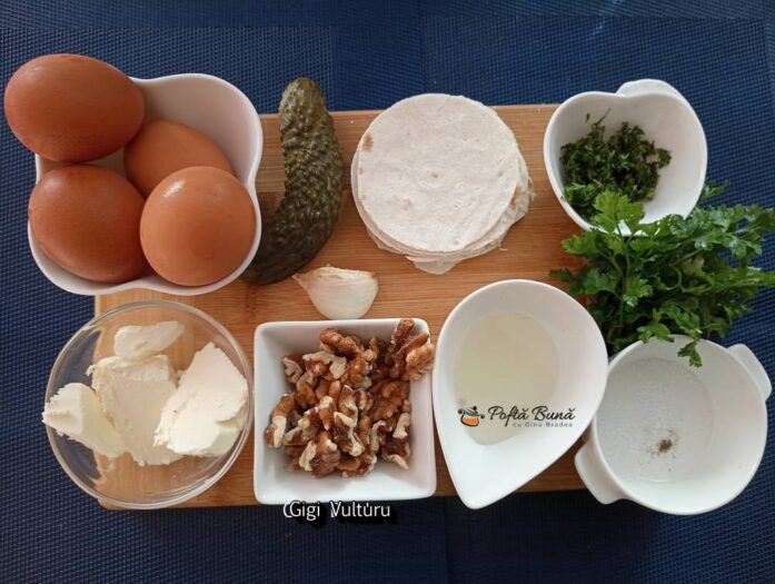 Cosulete din lipii cu pasta de oua si nuci